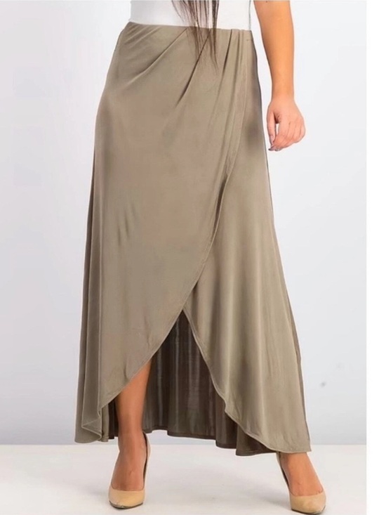 Free People Dresses & Skirts - Free People Olive-Taupe Wrap Maxi Skirt XS